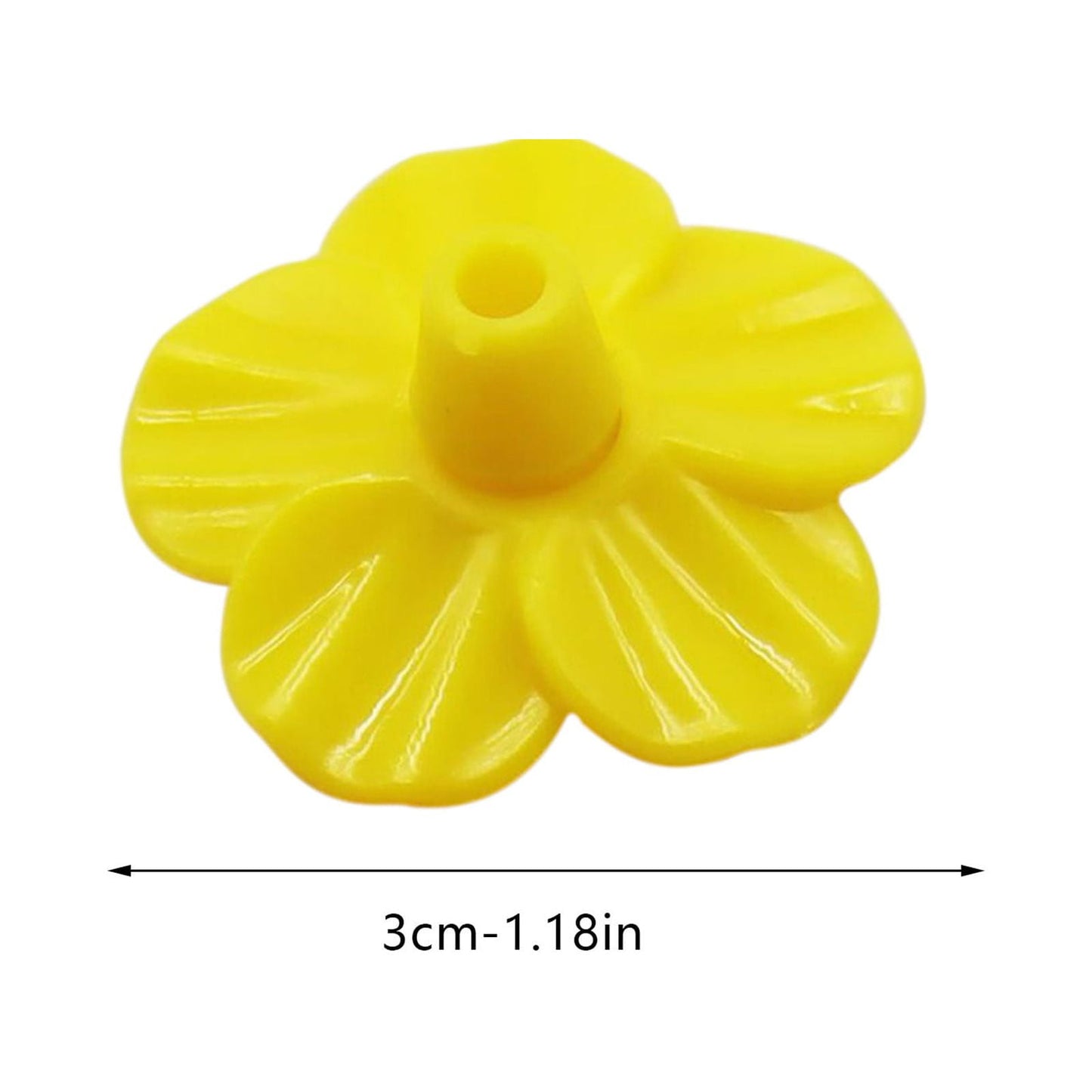 Hummingbird Feeders Replacement Flowers, 5Pcs Feeding Ports Replacement Bird Feeder Replacement Parts for Hummingbird Feeder Hanging Feeder, Red Yellow