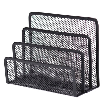 Mesh Desktop File Sorter Organizer, 5 Upright Section Bookshelf Organizer, Enduring File Sorter for Desk Home Office Classroom