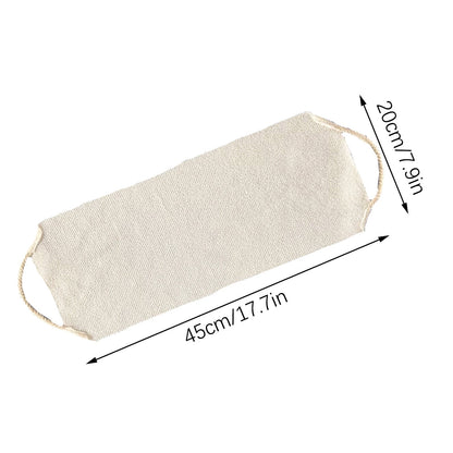 Back Scrub for Shower Exfoliating Washcloth Back Cloth Body Extended Length Scrub Towel Nylon Exfoliating Stretchable Pull Strap Wash Cloth for Bath Body Scrub Washcloth 45 x 20 cm Beige