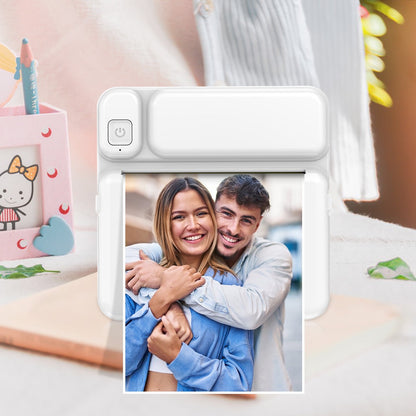 Back to School Thermal Portable Bluetooth Printers, High Resolution Instant Photo Printer, Mini Wireless Thermal Image Photo Printers for Android IOS Mobile Phone 3.1×1.5×3.1 in Blue