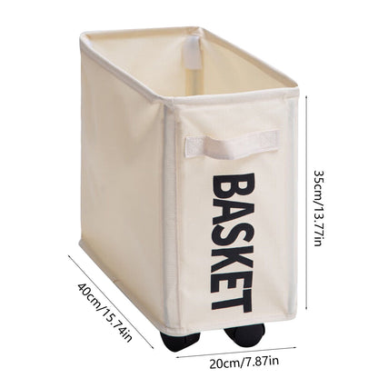 Laundry Baskets with Wheels and Handle, Collapsible Laundry Baskets, Clothes Laundry Basket with Removable Wash Bags for College Dorm, Rolling Laundry Hamper Beige