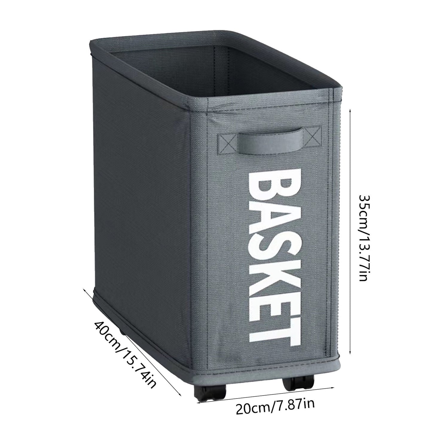Laundry Baskets with Wheels and Handle, Collapsible Laundry Baskets, Clothes Laundry Basket with Removable Wash Bags for College Dorm, Rolling Laundry Hamper Dark Gray