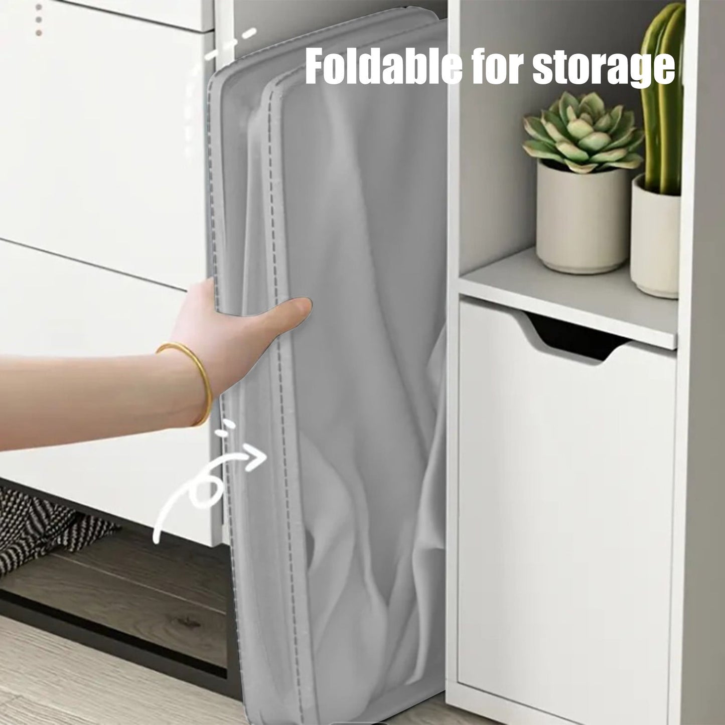 Laundry Baskets with Wheels and Handle, Collapsible Laundry Baskets, Clothes Laundry Basket with Removable Wash Bags for College Dorm, Rolling Laundry Hamper Gray