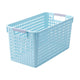 Laundry Basket, 2 pcs Plastic Hamper with Handles, Open Storage Bin to Organize Closets, Cabinets, Pantry, Shelving and Countertop Space, Suitable for Families and Dorms 1PC-Blue