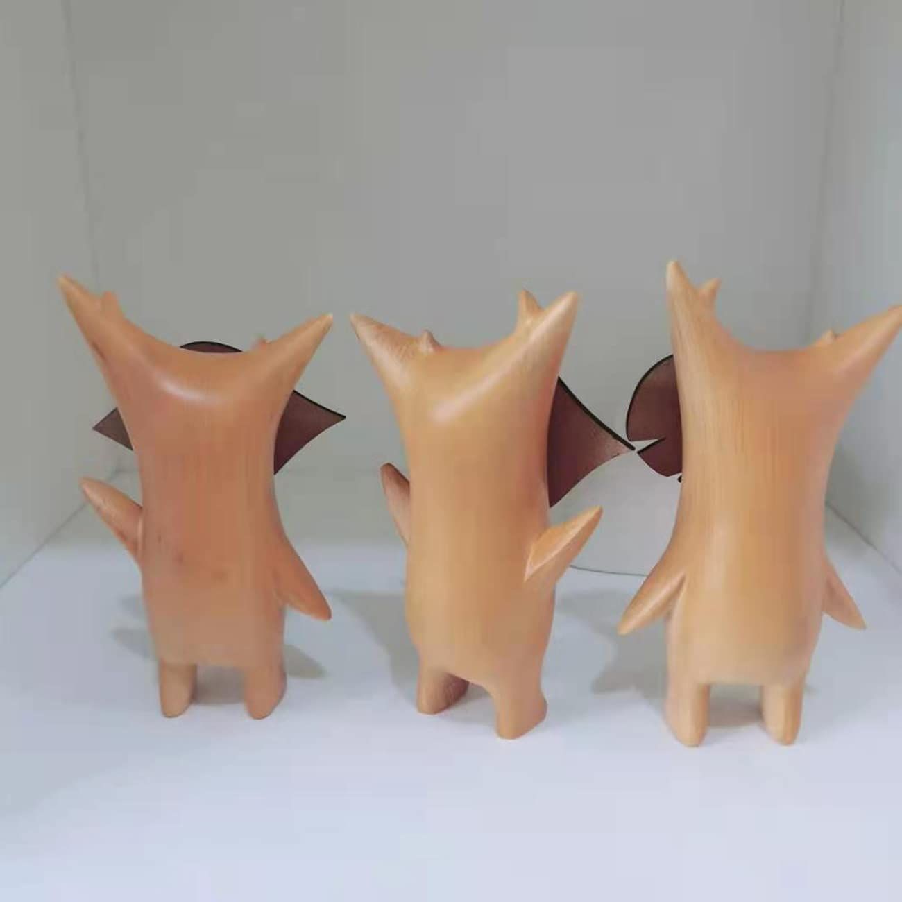 3 pcs Anime Statue Wood Statue Decoration Resin Handwork Family Game Lovers Cute Kids Room or Gamming Room