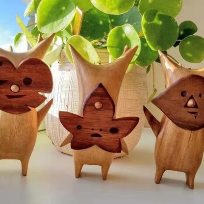 3 pcs Anime Statue Wood Statue Decoration Resin Handwork Family Game Lovers Cute Kids Room or Gamming Room