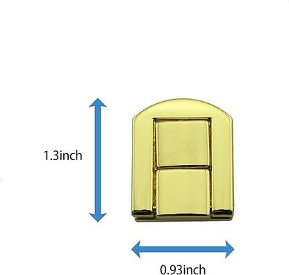 12Pcs Toggle Catch Lock, Gold Retro Style Iron Decorative Hasp Lock Latch Clasp with Screws for Wooden Chest Trunk , 1.18"x 0.94"