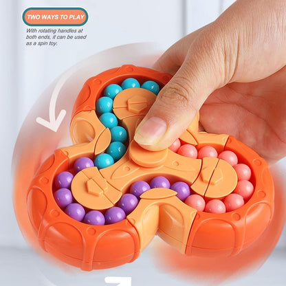Magic Bean Puzzle Toy, Rotating Magic Bean Toys 2-in-1, Magic Ball Brain Teaser Game, Gift for Kids Boys Girls Teens and Adult