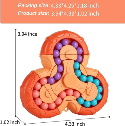 Magic Bean Puzzle Toy, Rotating Magic Bean Toys 2-in-1, Magic Ball Brain Teaser Game, Gift for Kids Boys Girls Teens and Adult