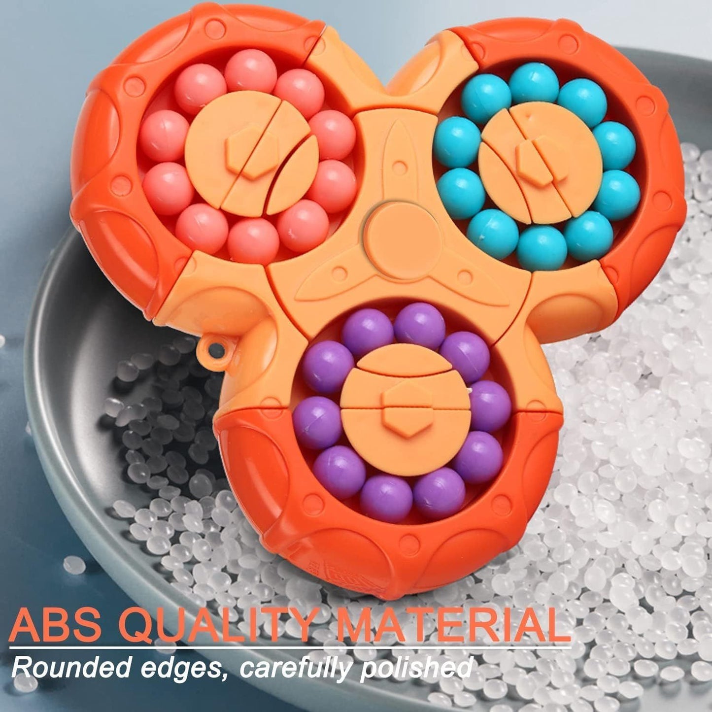 Magic Bean Puzzle Toy, Rotating Magic Bean Toys 2-in-1, Magic Ball Brain Teaser Game, Gift for Kids Boys Girls Teens and Adult