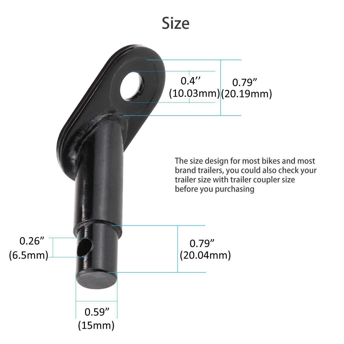 Bike Trailer Hitch Connector, Cycling Adapter Accessories (Black）Bike Trailer Hitch Instep Bike Trailer Attachment for Instep