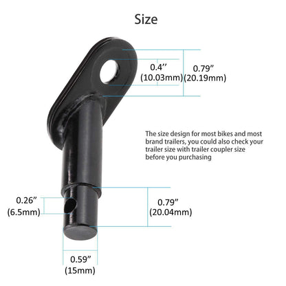 Bike Trailer Hitch Connector, Cycling Adapter Accessories (Black）Bike Trailer Hitch Instep Bike Trailer Attachment for Instep