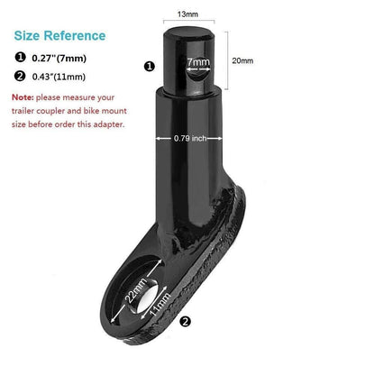Bike Trailer Hitch Connector, Cycling Adapter Accessories (Black）Bike Trailer Hitch Instep Bike Trailer Attachment for Instep
