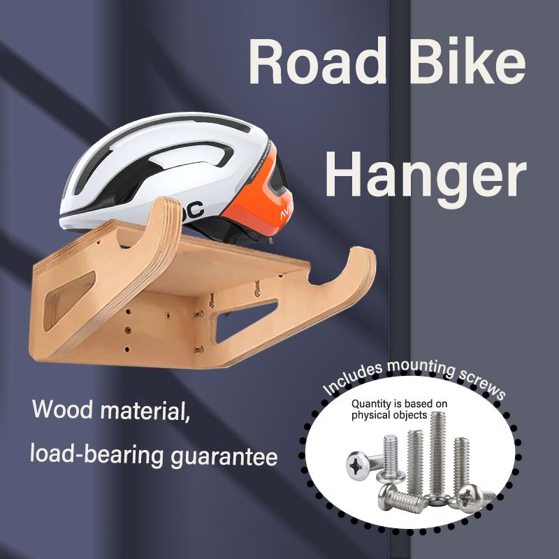 Bike Wall Mount - Indoor Bicycle Rack | Bamboo Bike Rack Storage with Removeable Shelf Bicycle sorting display rack