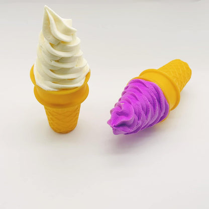 2 Pcs Simulated Ice Cream Artificial Lifelike Ice Cream Fake Ice Cream Food Model for Home Kitchen Cabinet Desk Shops Party Decor