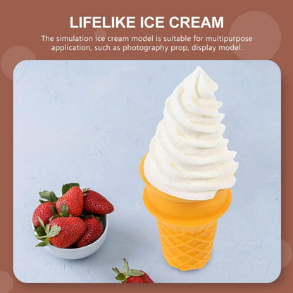 2 Pcs Simulated Ice Cream Artificial Lifelike Ice Cream Fake Ice Cream Food Model for Home Kitchen Cabinet Desk Shops Party Decor