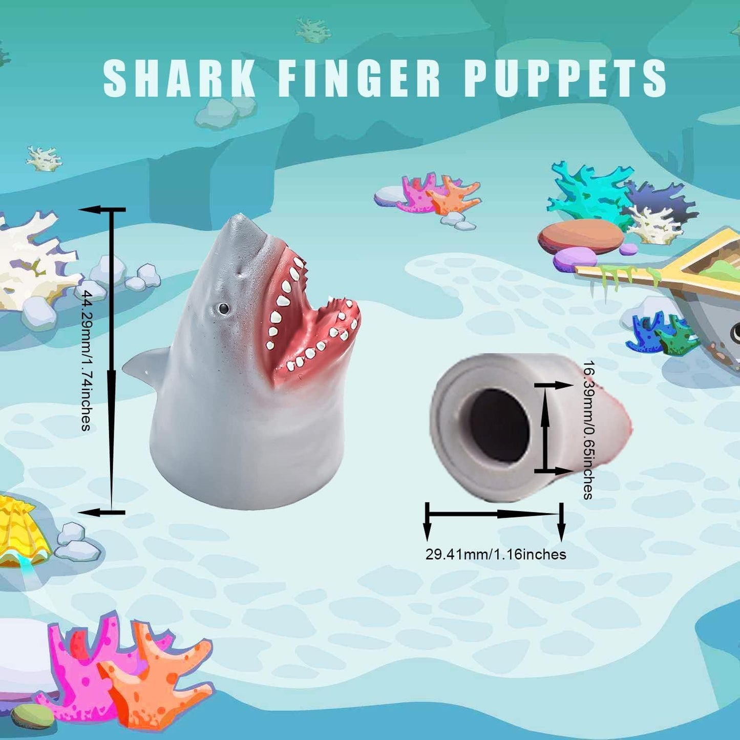 Finger Puppet Set, Animals Puppet Show Theater Props, Novelty Toys Weird Stuff Gifts, for children and adults,  5Pcs