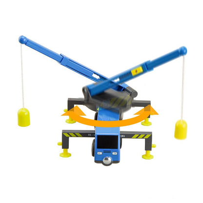 Engineering Vehicle Mini Toy Train Tracks Train Toys Toy Simulation Engineering Car Toy Telescopic Crane Truck Compatible Plastic