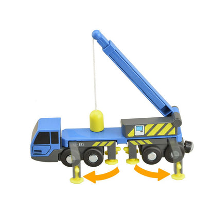 Engineering Vehicle Mini Toy Train Tracks Train Toys Toy Simulation Engineering Car Toy Telescopic Crane Truck Compatible Plastic