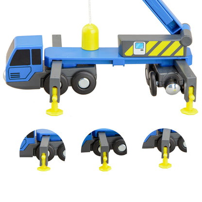 Engineering Vehicle Mini Toy Train Tracks Train Toys Toy Simulation Engineering Car Toy Telescopic Crane Truck Compatible Plastic
