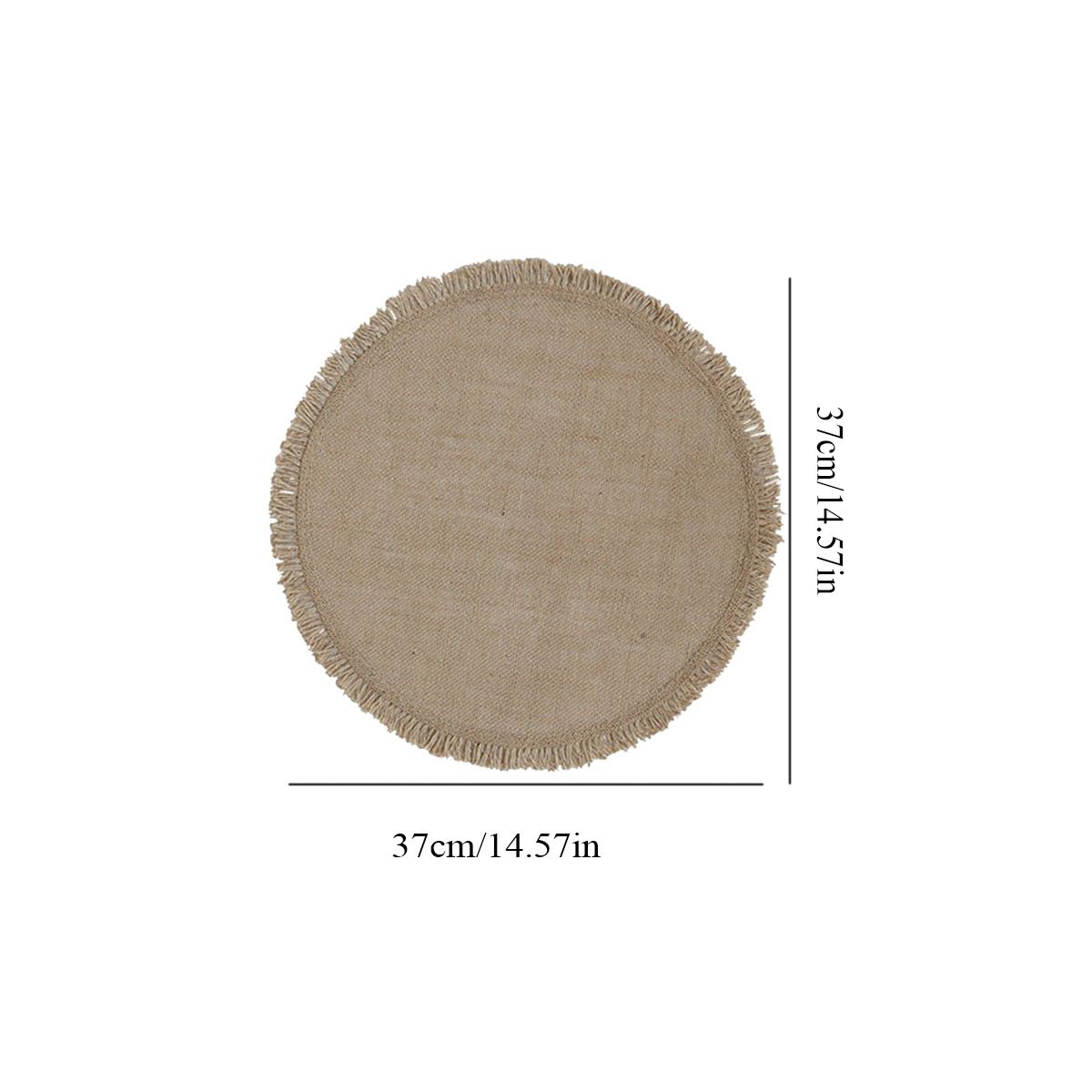 Round Placemats Linen Material Drinking Coaster Table Mat Heat Insulation Mat Round Table Mats for Kitchen Restaurant
