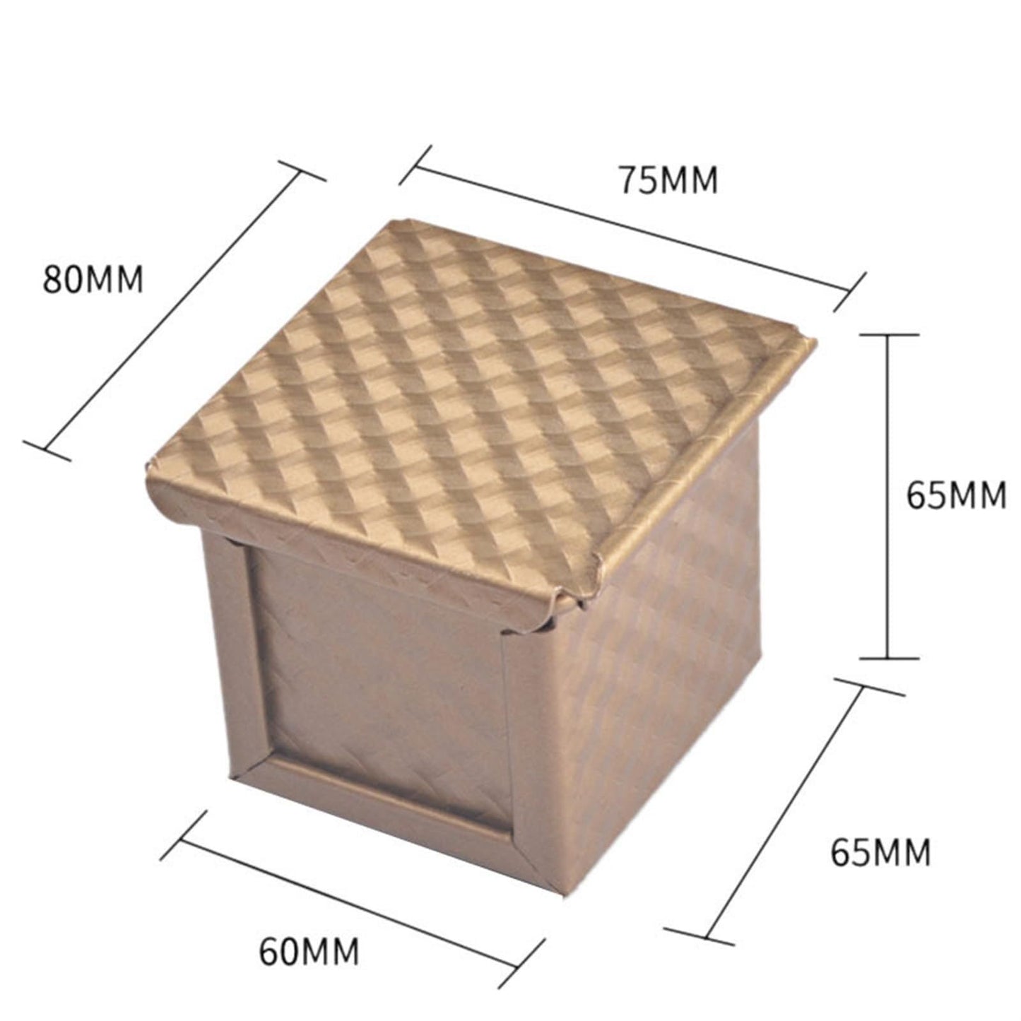 Breadbox, Square Loaf Pan With Lid Bread Pan Loaf Pan With Cover Non-Stick Mini Water Cube Toast Box