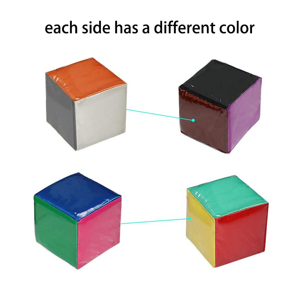 Playing Game Dice Soft Foam Cubes, Set of 2 Learn Pocket Cubes, Ages 3 Years and Up and surface washable