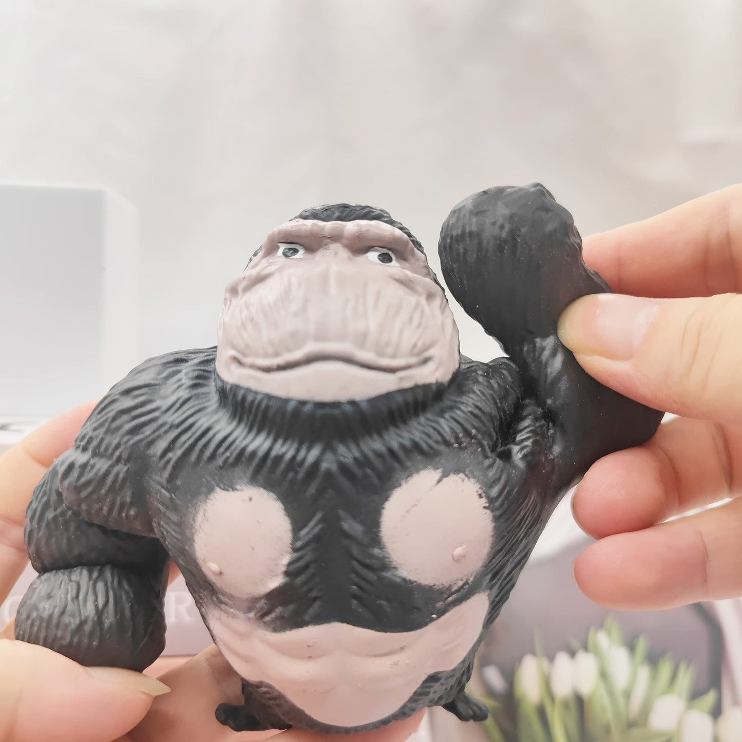 Funny Giant Stretch Gorilla Figure for Kids and Adult, Decompress and Squeeze Stress Toys, Stress Relief Toy for Children and Adults