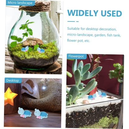 10pcs Plastic Turtle Decor Dollhouse Accessories Fairy Gardens Miniatures Miniature Turtle Decoration Ocean Party