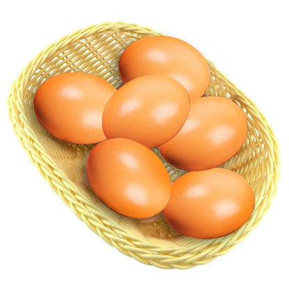 5Pcs Wooden Faux Fake Eggs, Children Play Kitchen Game Food Toy - Log Color Laying Hen Agricultural Tool Eggs for Nesting Box
