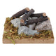 Mini Dollhouse Bonfire, Miniature Dollhouse Garden Scene Bonfire Simulation Wooden Bonfire for DIY Dolls House Furniture(Wood)