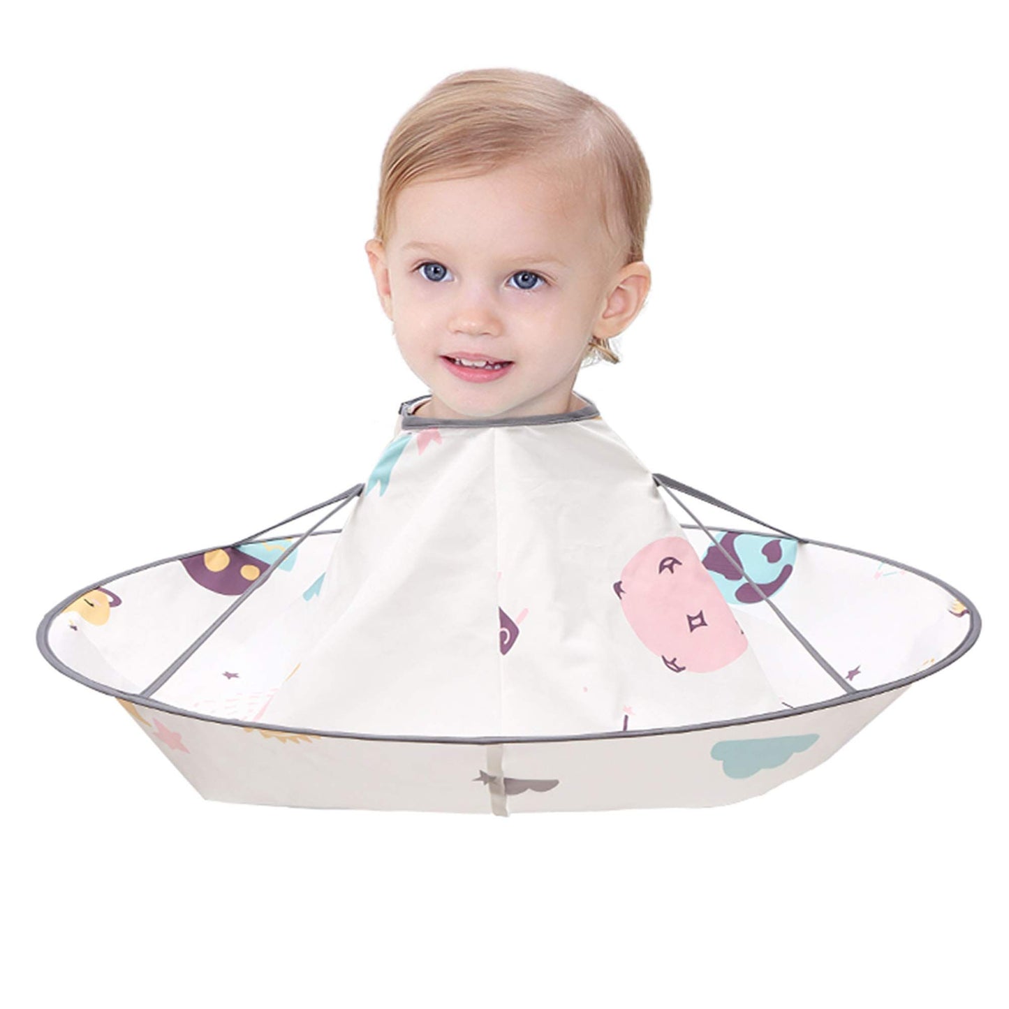 Kids Haircut Cape Hair Cutting Cape, Barber Cape Waterproof Foldable Umbrella Hair Catch Haircut Cape