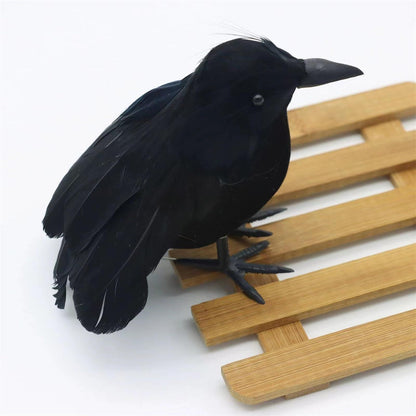 3PCS Fake Black Crow Halloween Decorations, Artificial Ravens Halloween Decor, Simulation Crow Decor for The Home Crafts