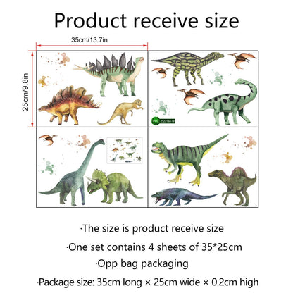 3D Wall Stickers Animal Dinosaur Wall Decals into Children's Room Vinyl Home Decoration Funny Cartoon Wallpaper Art Sticker