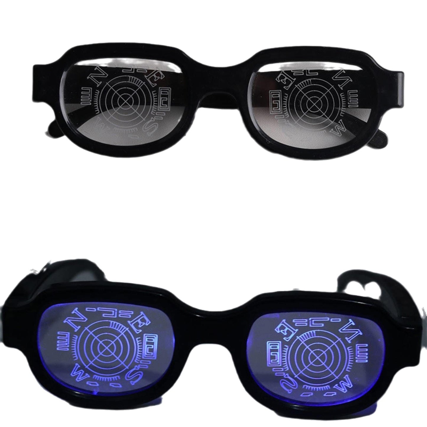 Japan Anime Manga LED Light up Glasses Eyewear Funny Toy Parody Costumes Cosplay Novelty Props Gag Gift
