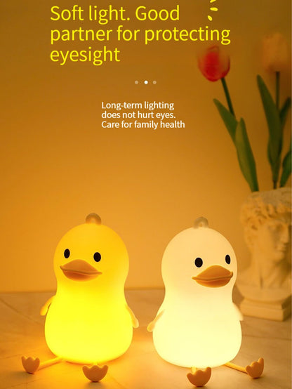 Duck Silicone Night Light,Cute Duck Kids Lamp,16 Colors Changing Remote Control Night Lights,Rechargeable Dimmable Nursery Lamps