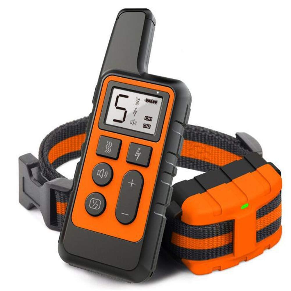 Dog Training Collar, Waterproof USB Rechargeable Dog Remote Trainer with Vibration Shock and Beep Mode for All Breeds Dogs ,Orange