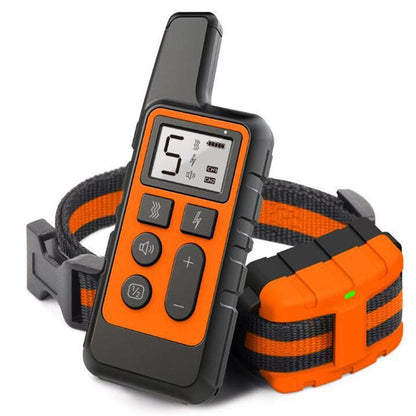 Dog Training Collar, Waterproof USB Rechargeable Dog Remote Trainer with Vibration Shock and Beep Mode for All Breeds Dogs ,Orange