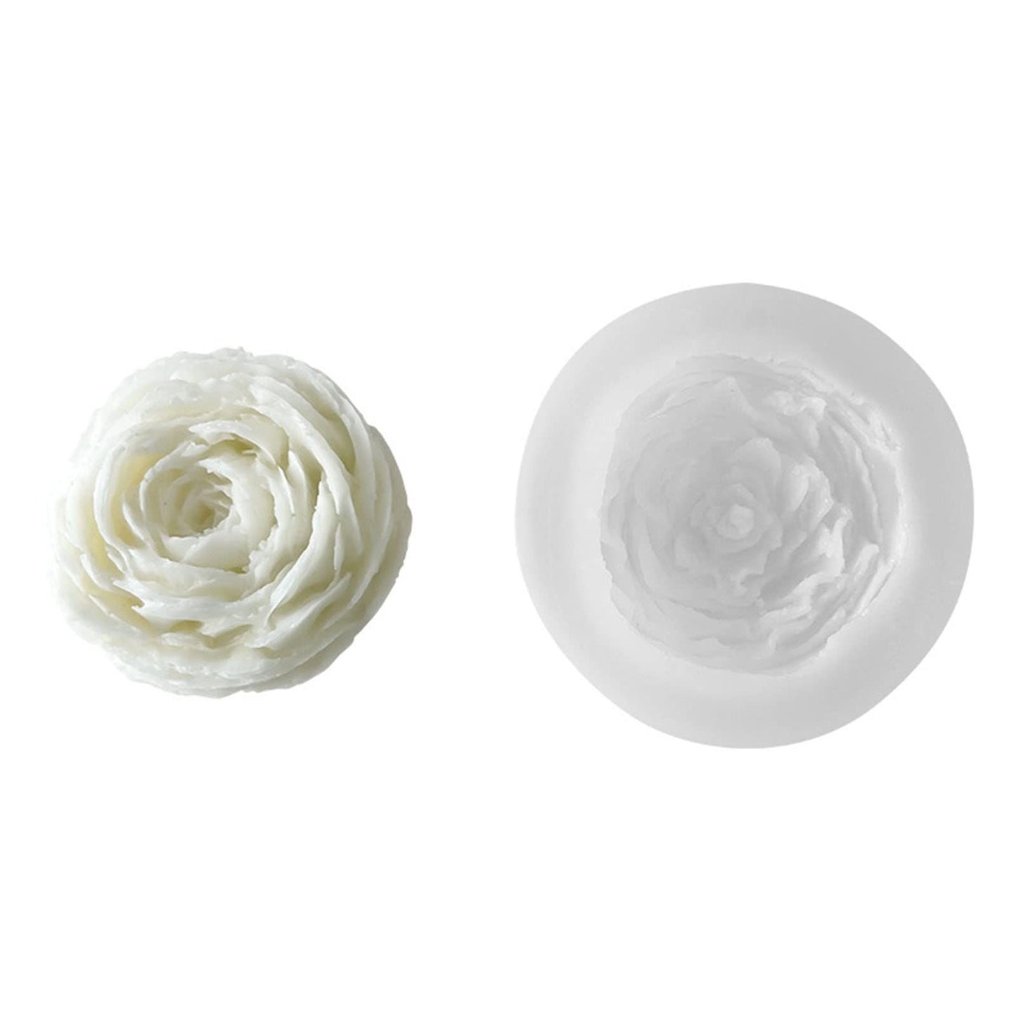 Peony- Chocolate Fondant Silicone Molds Epoxy Resin Ornaments Making Soap Melt Resin Clay Home Decorations Silicone Molds