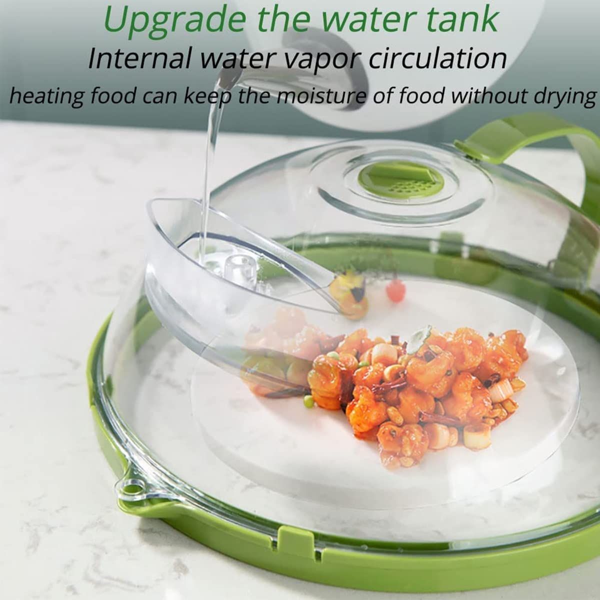 Microwave Splatter Cover, Microwave Cover with Water Guidance,Splash-Proof Food Cover Large Microwave Plate Cover Guard Lid