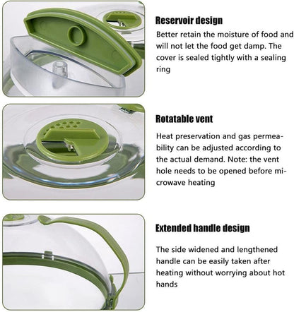 Microwave Splatter Cover, Microwave Cover with Water Guidance,Splash-Proof Food Cover Large Microwave Plate Cover Guard Lid