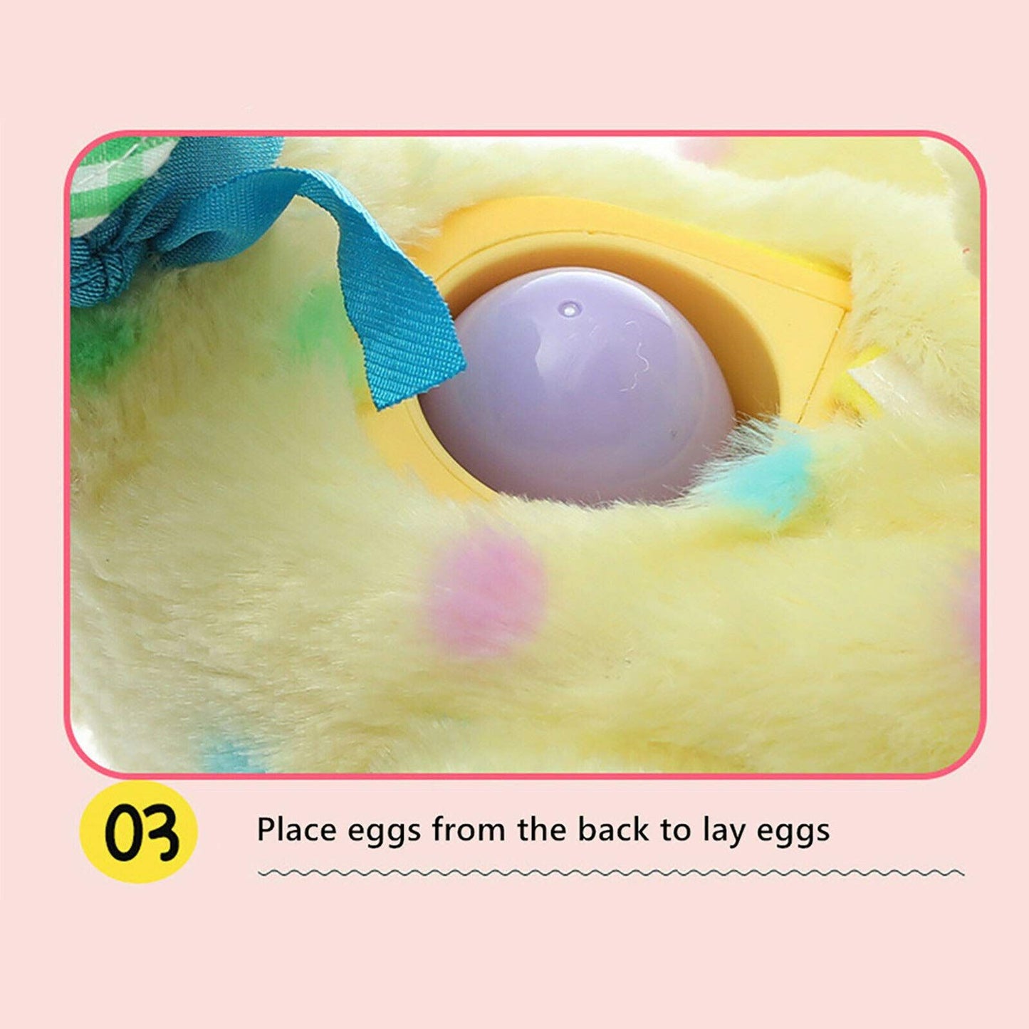 Easter Egg Laying Chicken Toy with Eggs, Easter Egg Dropping Hen Dancing& Singing Chicken Plush Interactive Stuffed Animals