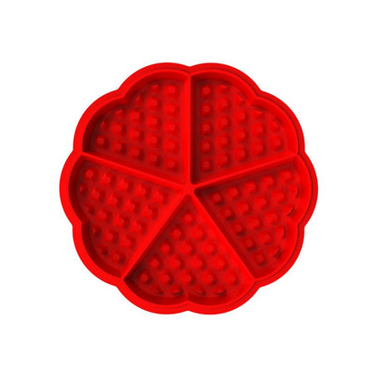 Cavity Waffle Silicone Molds Baking Mould Pan DIY Bakeware Tool Nonstick Reusable Kitchen Baking Tool Red Cavity Waffle Mold
