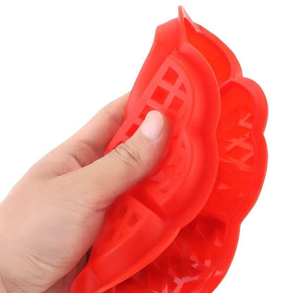Cavity Waffle Silicone Molds Baking Mould Pan DIY Bakeware Tool Nonstick Reusable Kitchen Baking Tool Red Cavity Waffle Mold