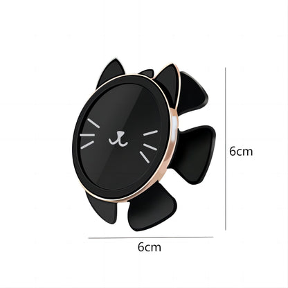 Cat Steering Wheel Car Mount - Multifunctional Dashboard Phone Holder, Adhesive Suction Cup Phone Stand