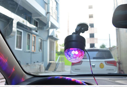 Disco Ball Strobe Light, Car Interior Atmosphere DJ Light Sound Active Function Remote Control for Camping Party