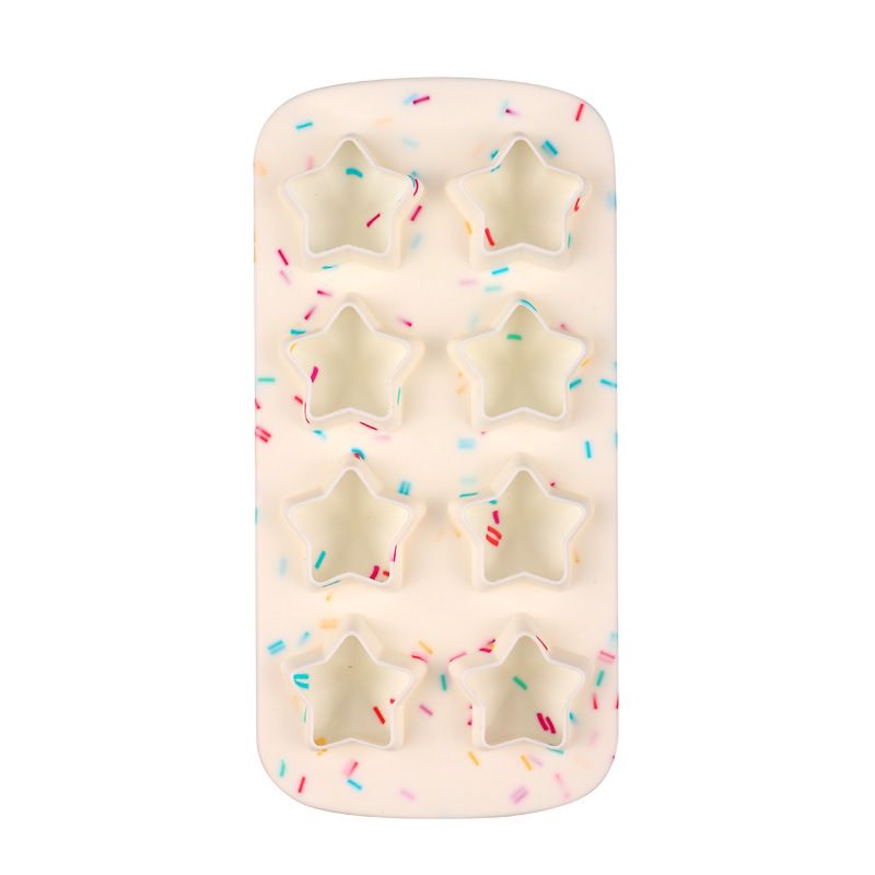 Ice Cube Molds Silicone Set of Star Shaped Reusable Silicone Ice Maker for Whiskey Drinks and Cocktails Making Fun Ice