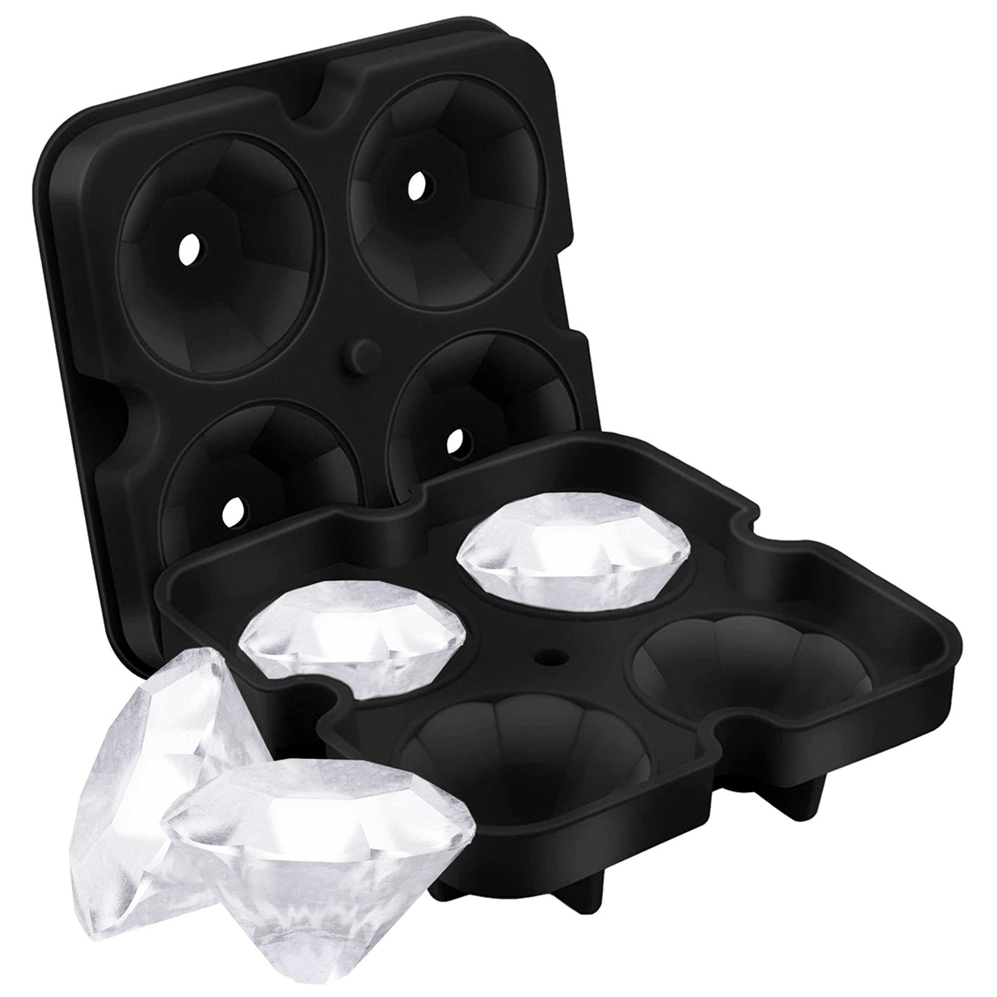 Ice Molds - Silicone Ice Cube Tray With Lid - Fill and Release Ice Maker - Cute and Fun Shape Multipurpose Molds