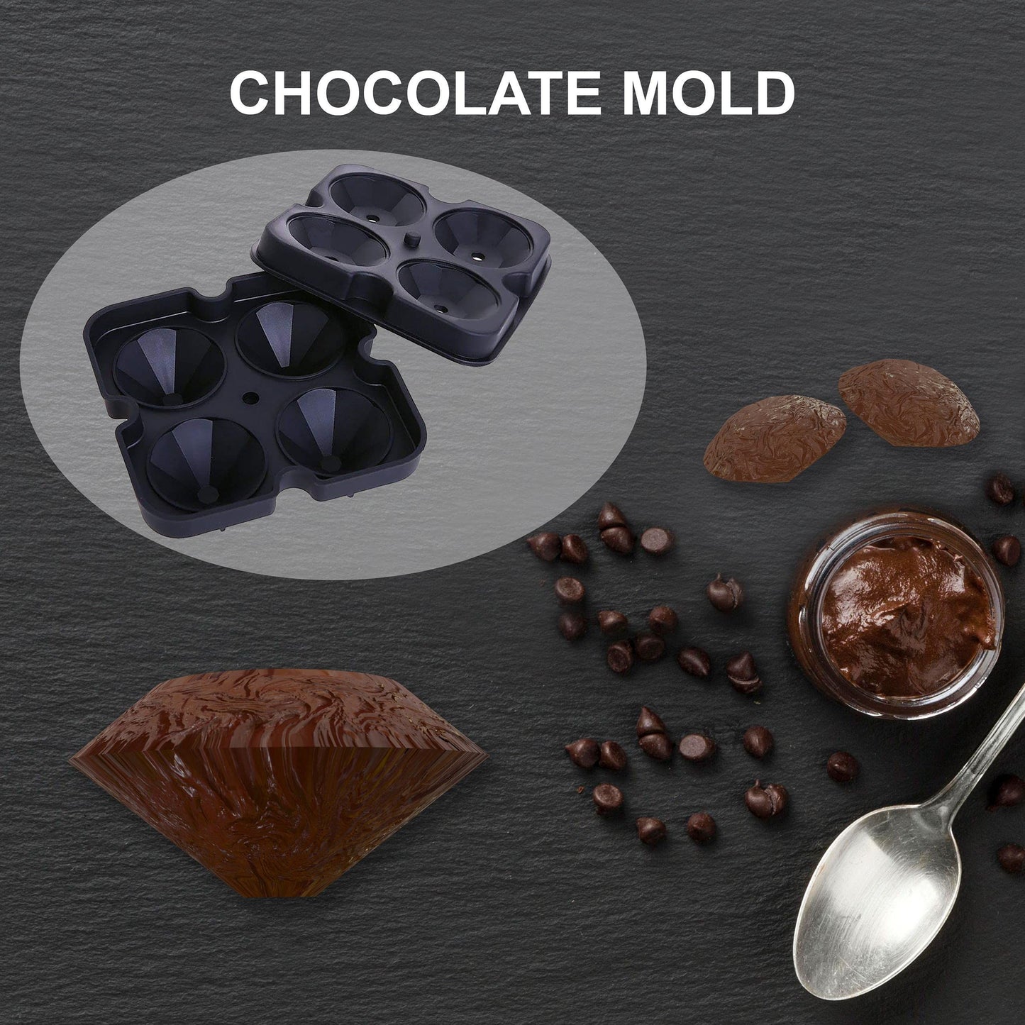 Ice Molds - Silicone Ice Cube Tray With Lid - Fill and Release Ice Maker - Cute and Fun Shape Multipurpose Molds