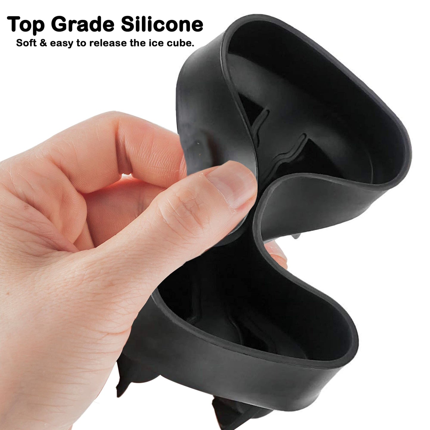 Ice Molds - Silicone Ice Cube Tray With Lid - Fill and Release Ice Maker - Cute and Fun Shape Multipurpose Molds